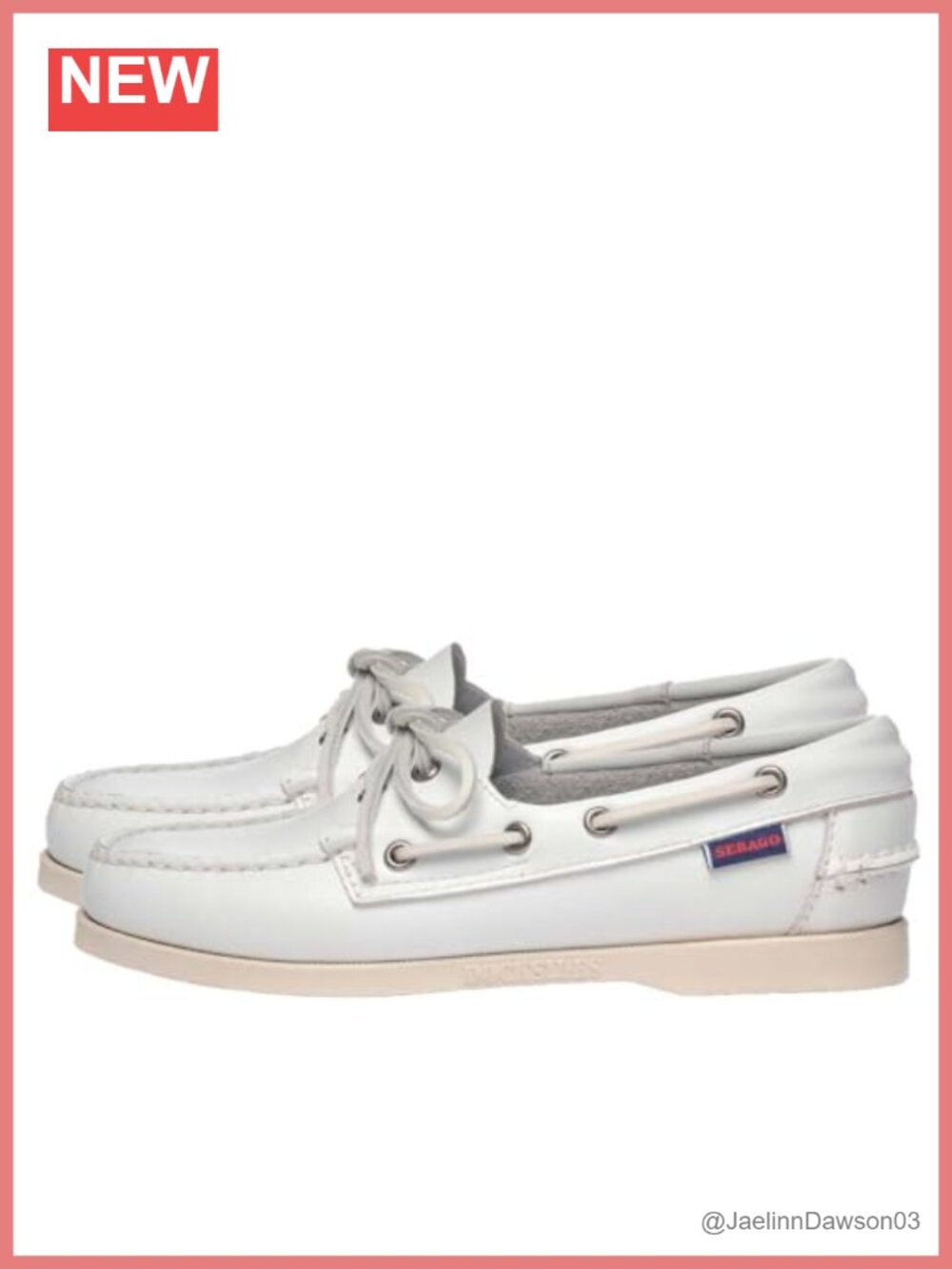 Women's Boat Shoes - Full Grain Leather, 360° Rawhide Laces, Non-Marking Slip